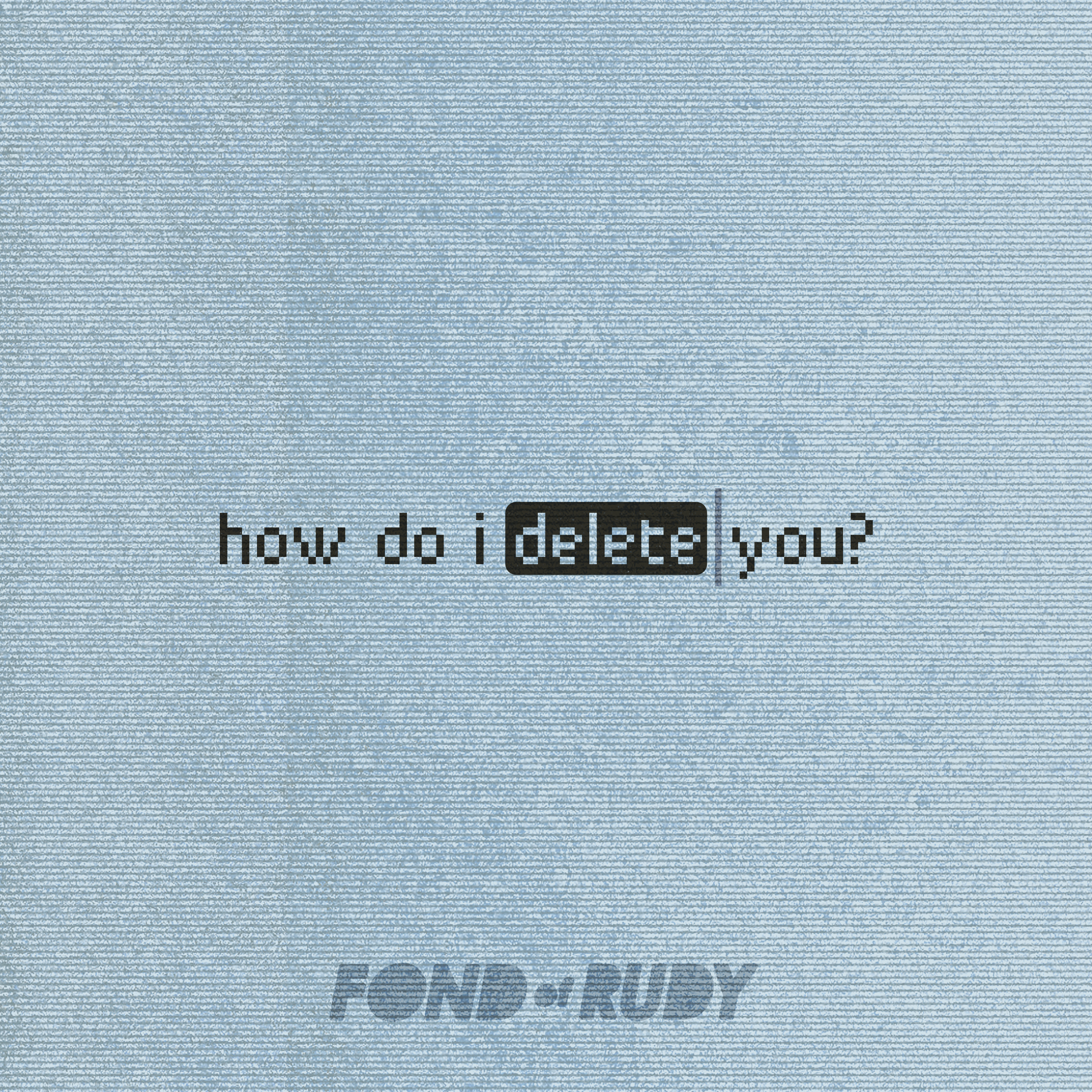 Fond Of Rudy "How Do I Delete You" artwork