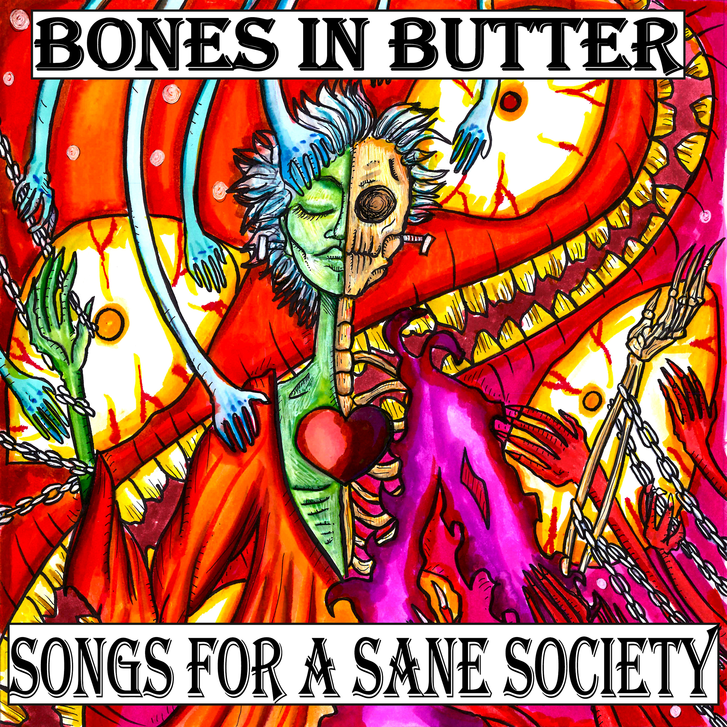 Bones in Butter "Songs for a Sane Society" artwork