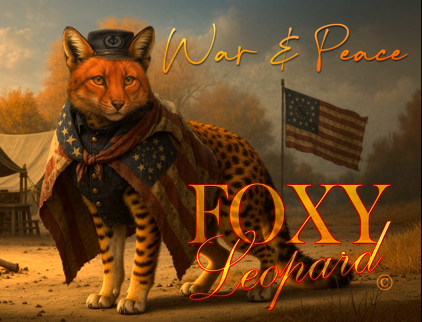 Foxy Leopard War & Peace Artwork