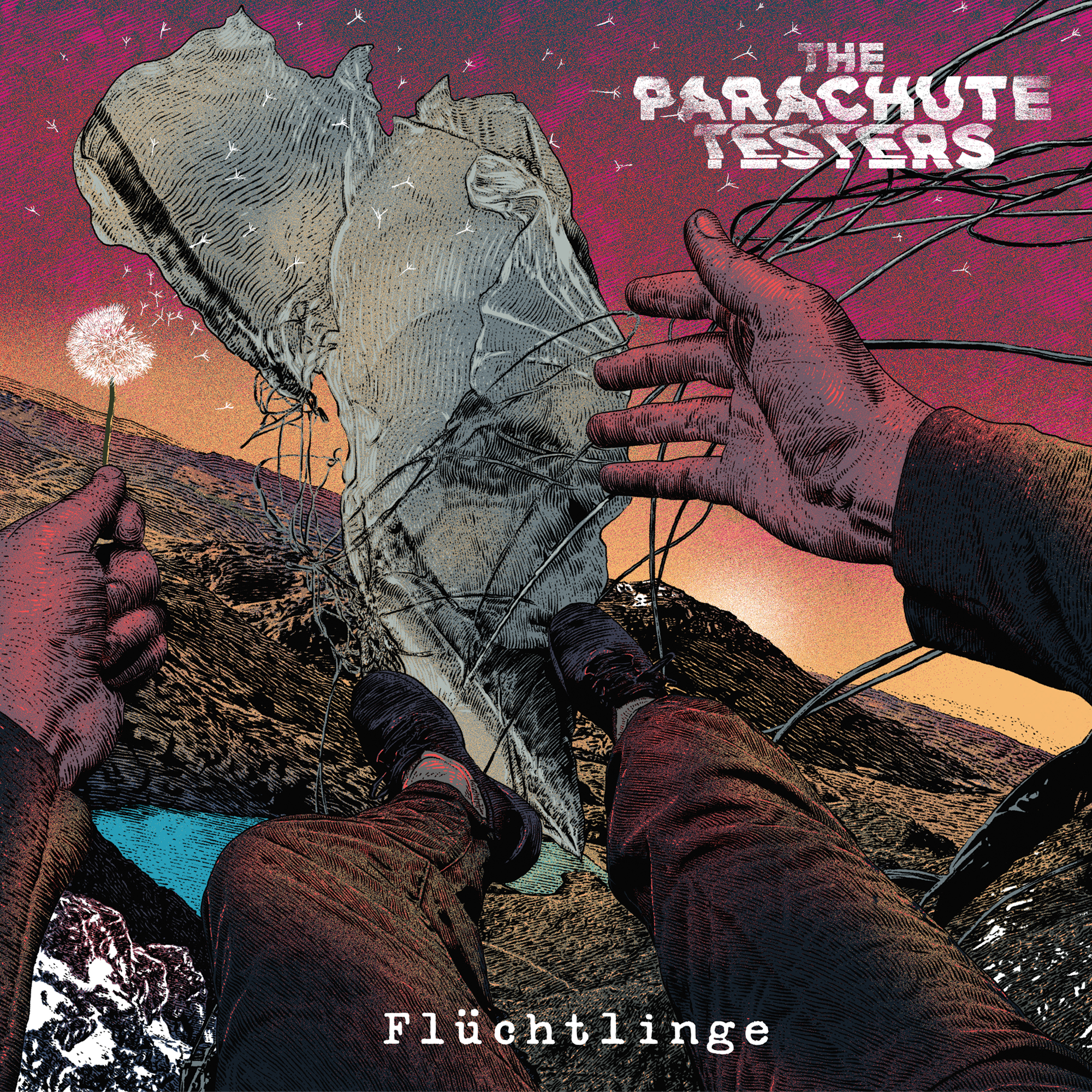 The Parachute Testers Artwork Flüchtlinge